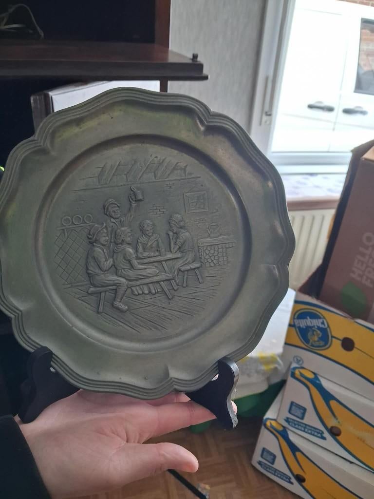 ijzeren bord in staander - bieden, Ophalen