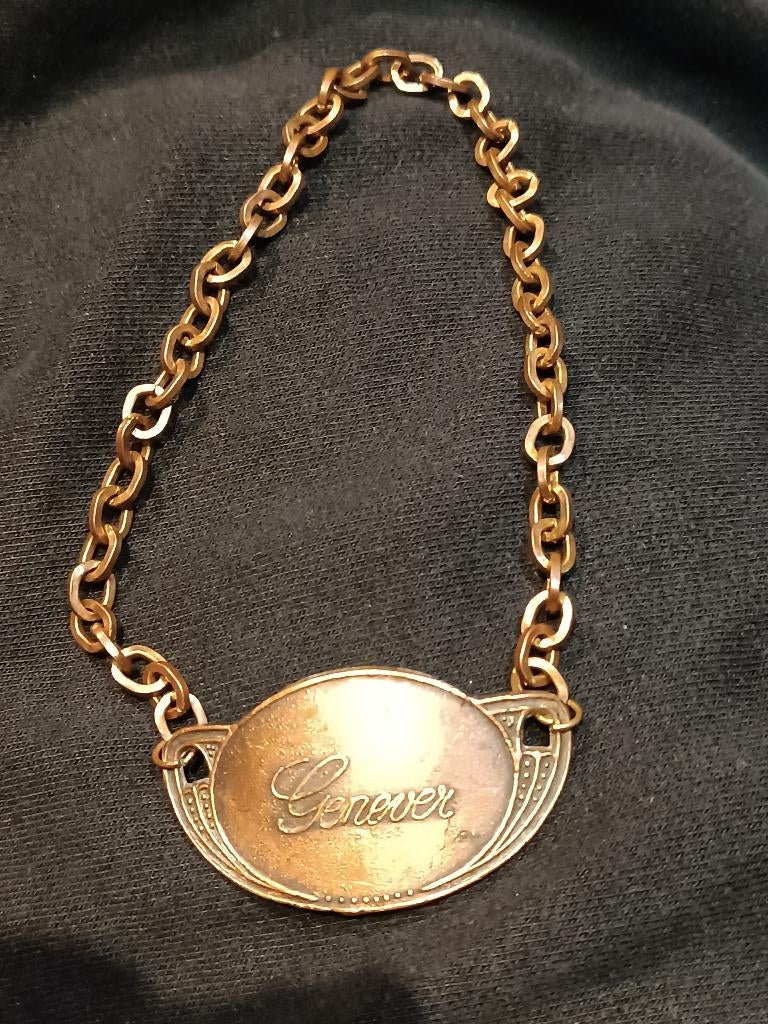 vintage flessenhanger/decanterlabel voor jenever (genever), Antiek en Kunst, Ophalen of Verzenden