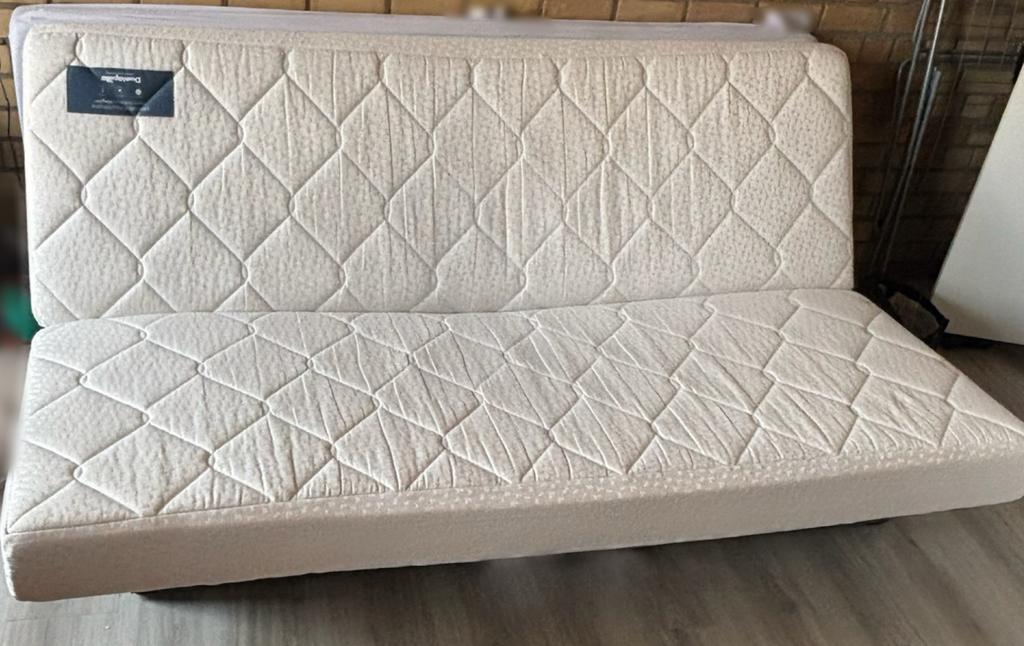 Canape lit, Maison & Meubles, Autres dimensions, Comme neuf, Enlèvement, Blanc