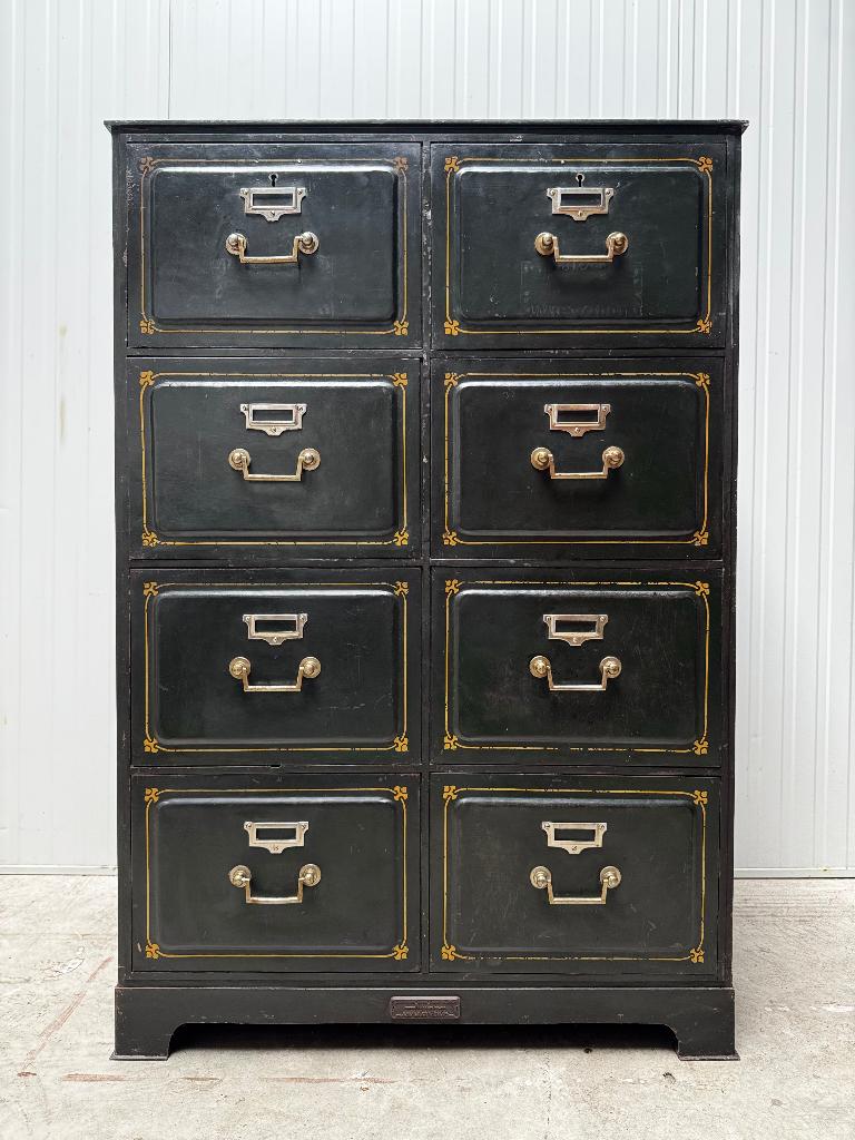 antieke BRANDKAST brandwerende LADEKAST kluis archief 1918, Enlèvement ou Envoi