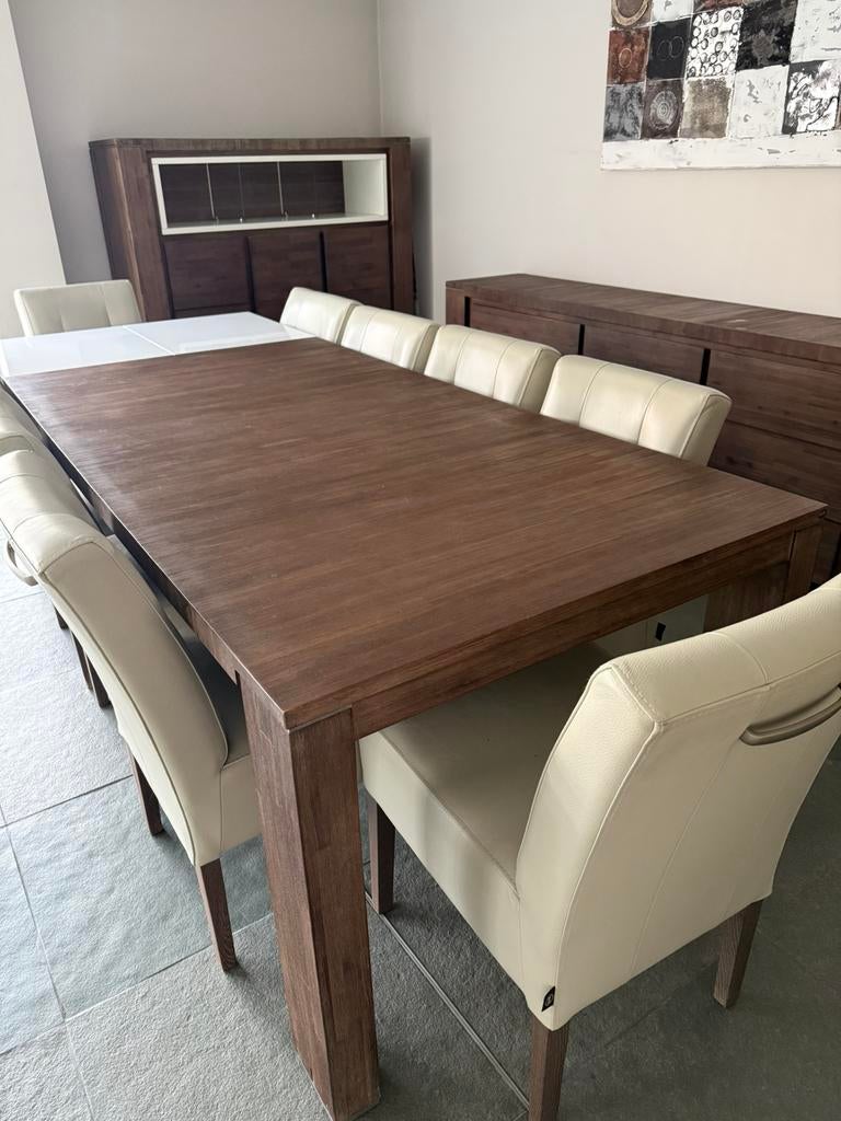 Buitenkans starters volledige moderne eetplaats en salon, Huis en Inrichting, Tafels | Eettafels, Ophalen, Eikenhout, Gebruikt