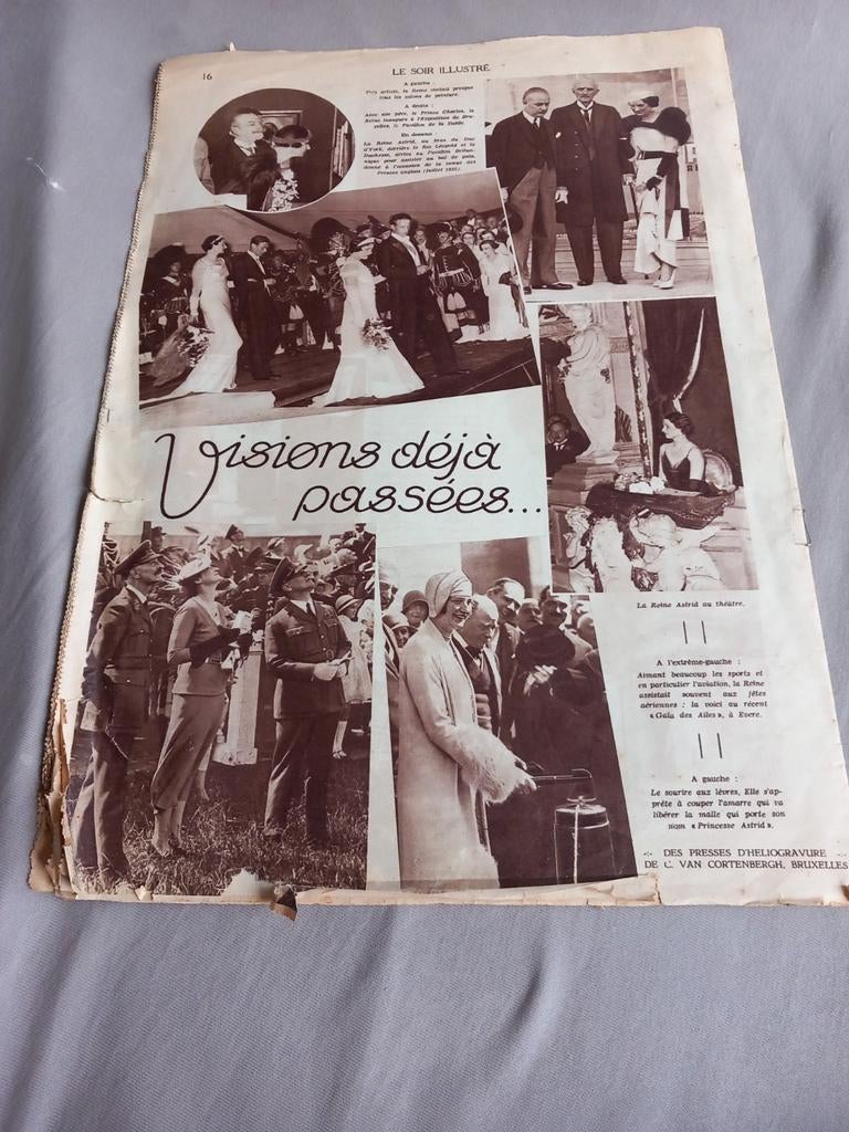 Revue Le Soir Illustré  - La Belgique pleure la Reine Astrid, Verzamelen, Koningshuis en Royalty, Ophalen of Verzenden