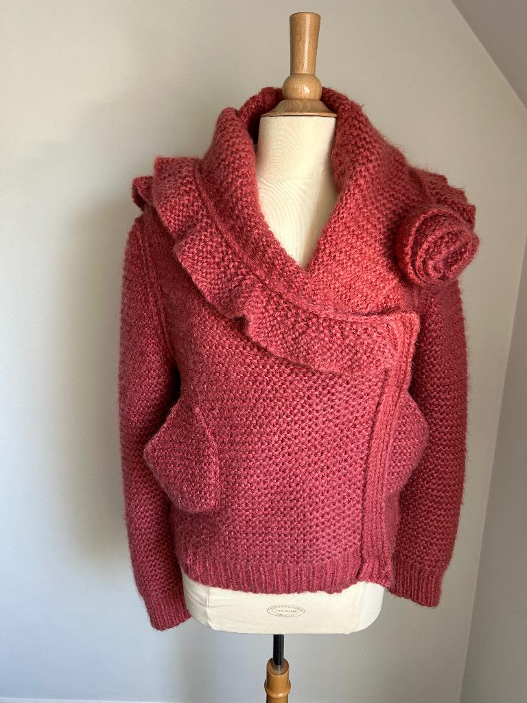 Veste en laine Sonja Rykiel, Enlèvement ou Envoi, Rose, Comme neuf, Taille 42/44 (L)