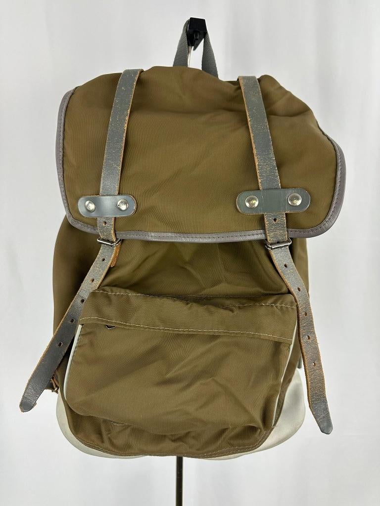 Vintage Rugzak Retro Outdoor Backpack met Leren Riemen, Verzenden, Gebruikt, Unisex volwassen