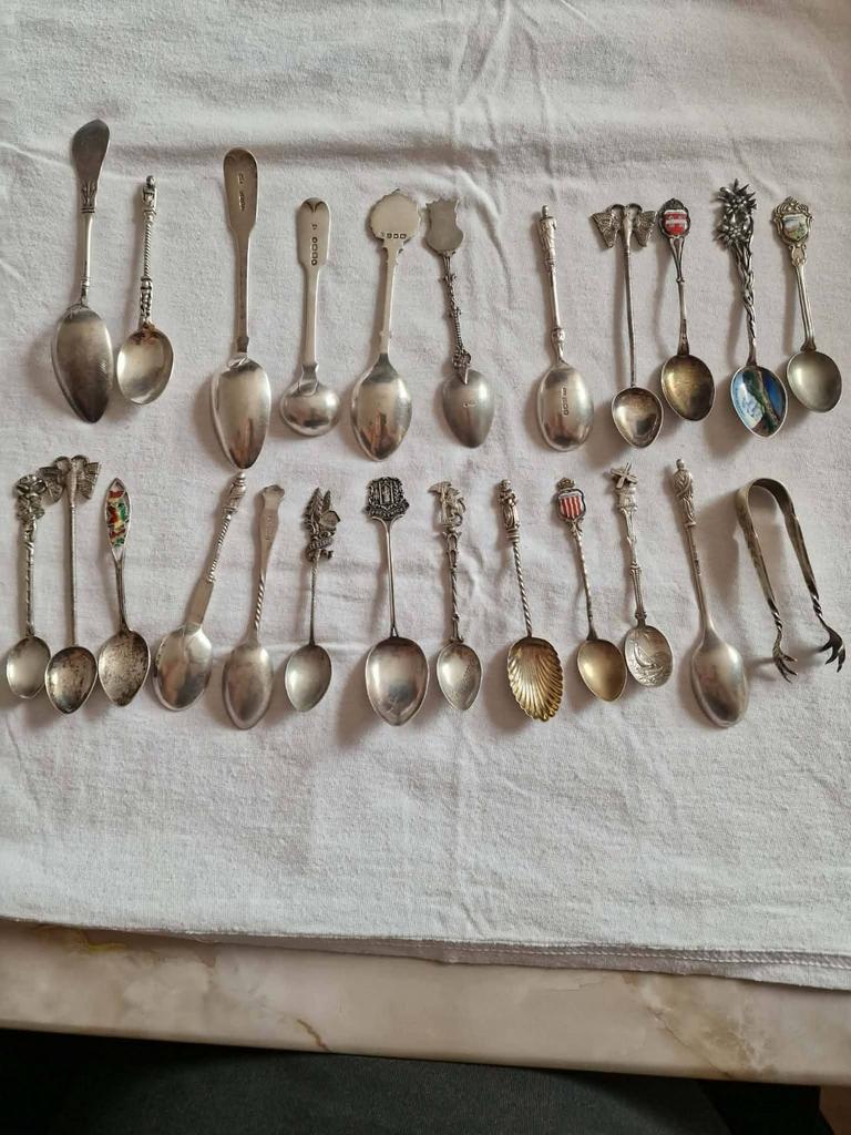 Verzameling zilveren lepeltjes, Antiek en Kunst, Ophalen of Verzenden