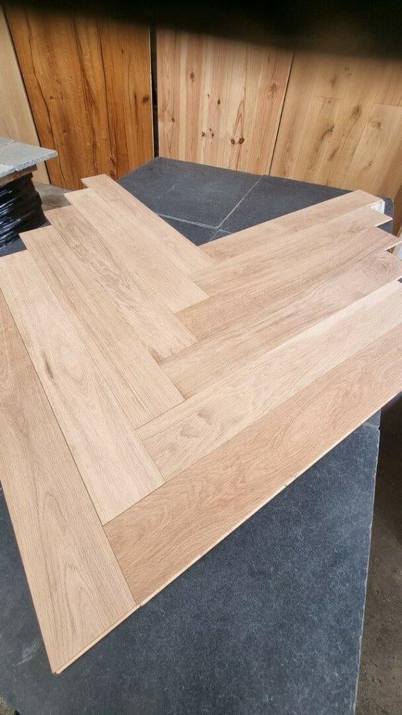 ACTIE; EIKEN VISGRAAT VLOER, XXL VRIJWEL SELECTE SORTERING!, Tuin en Terras, Ophalen, Nieuw, Hout