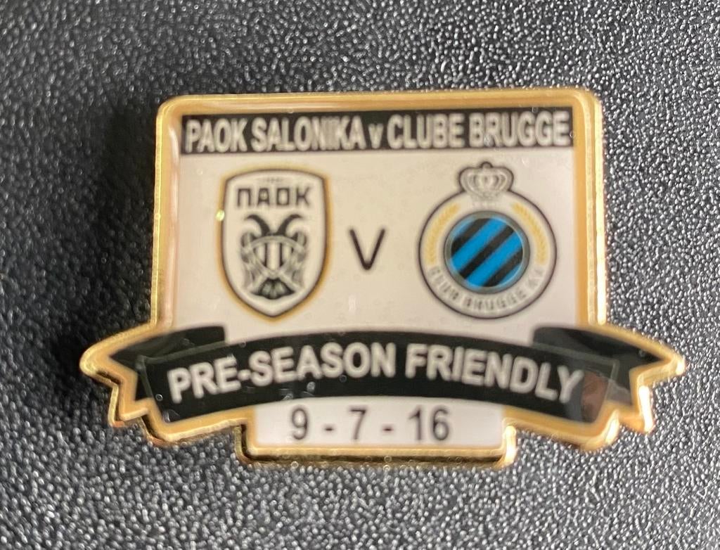 2016 zeldzame pin PAOK SALONIKI Club Brugge, Ophalen of Verzenden, Zo goed als nieuw