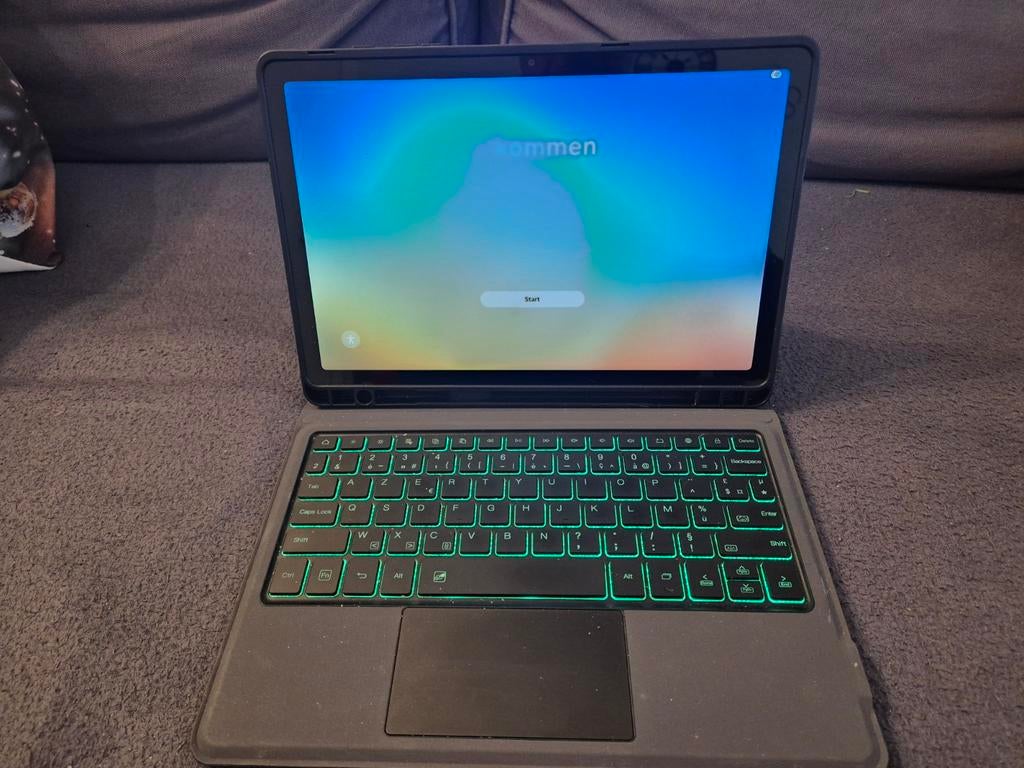 Samsung Galaxy A9 Plus 64GB met keyboardhoes, Computers en Software, Android Tablets, Ophalen, Samsung galaxy tablet, 11 inch