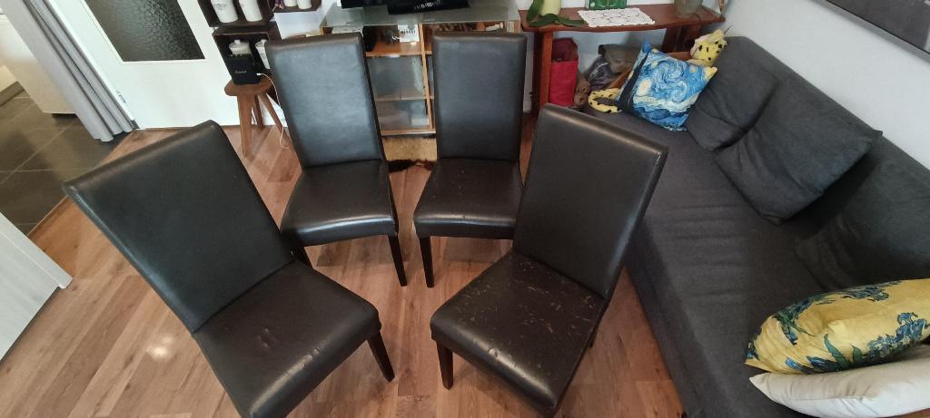Lot de 4 chaises, Enlèvement, Utilisé, Brun, Quatre