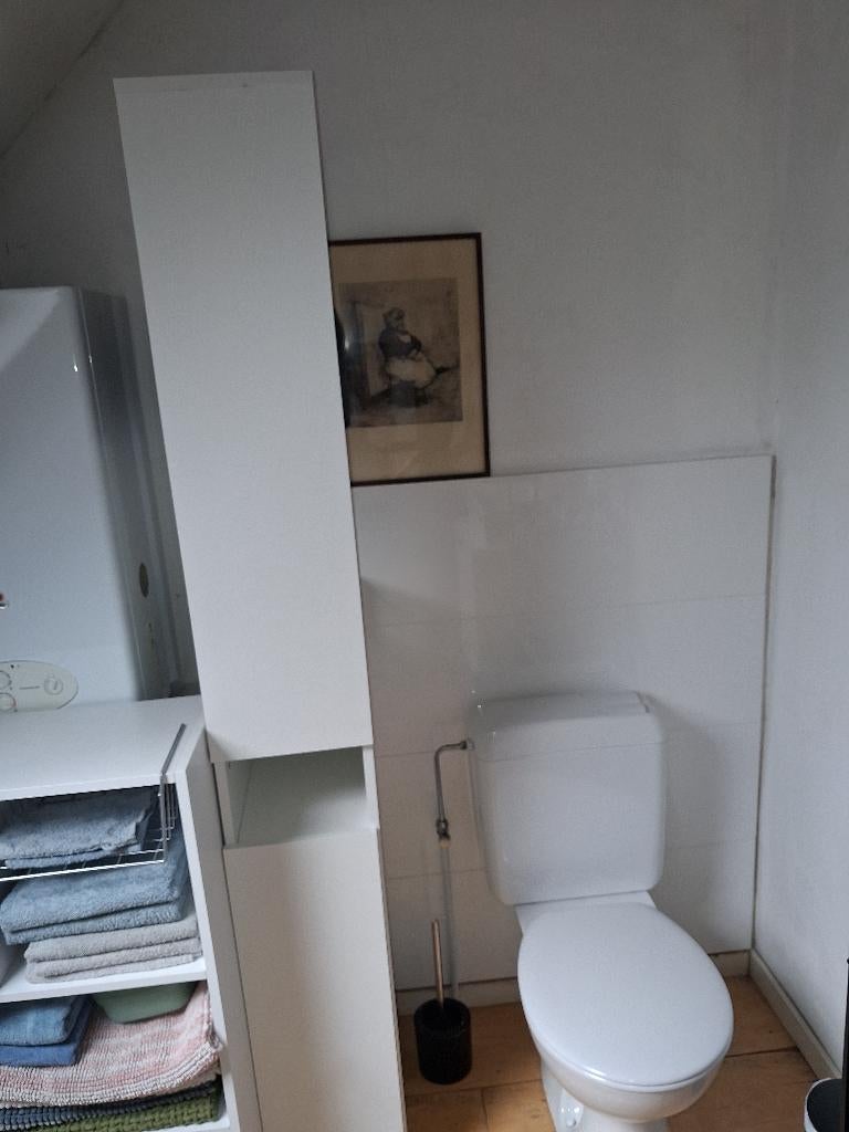 Badkamerkastje smal wit, Ophalen, Gebruikt, (Half)hoge kast, 150 tot 200 cm