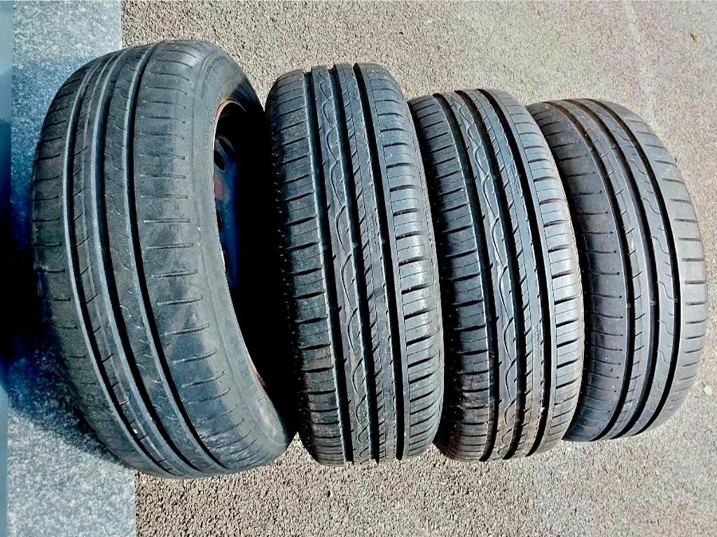 4 pneus été 185/60-15 avec des jantes Opel Corsa, 15 pouces, Pneus et Jantes, Pneus été, 185 mm