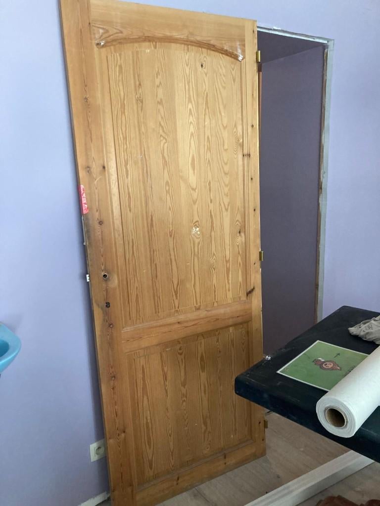 Volle eiken deur, Doe-het-zelf en Bouw, Ophalen, Gebruikt, Minder dan 80 cm, Binnendeur