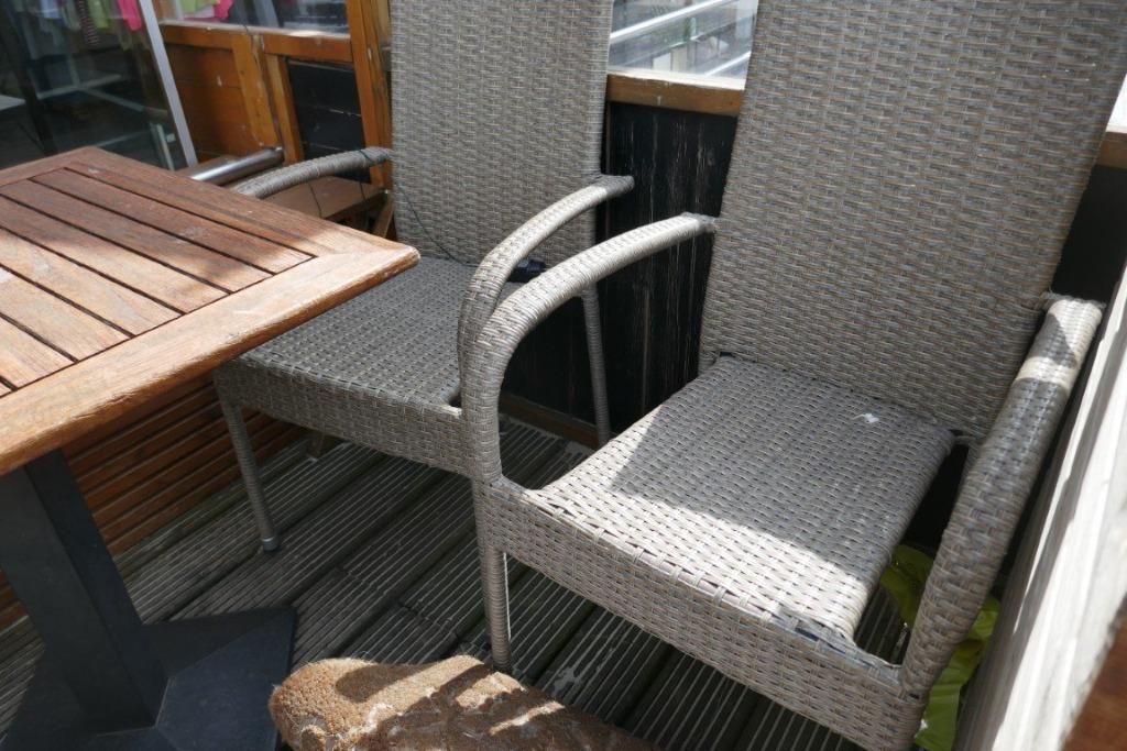 Set van 4 Casaria terrasstoelen te koop!, Ophalen, Zo goed als nieuw