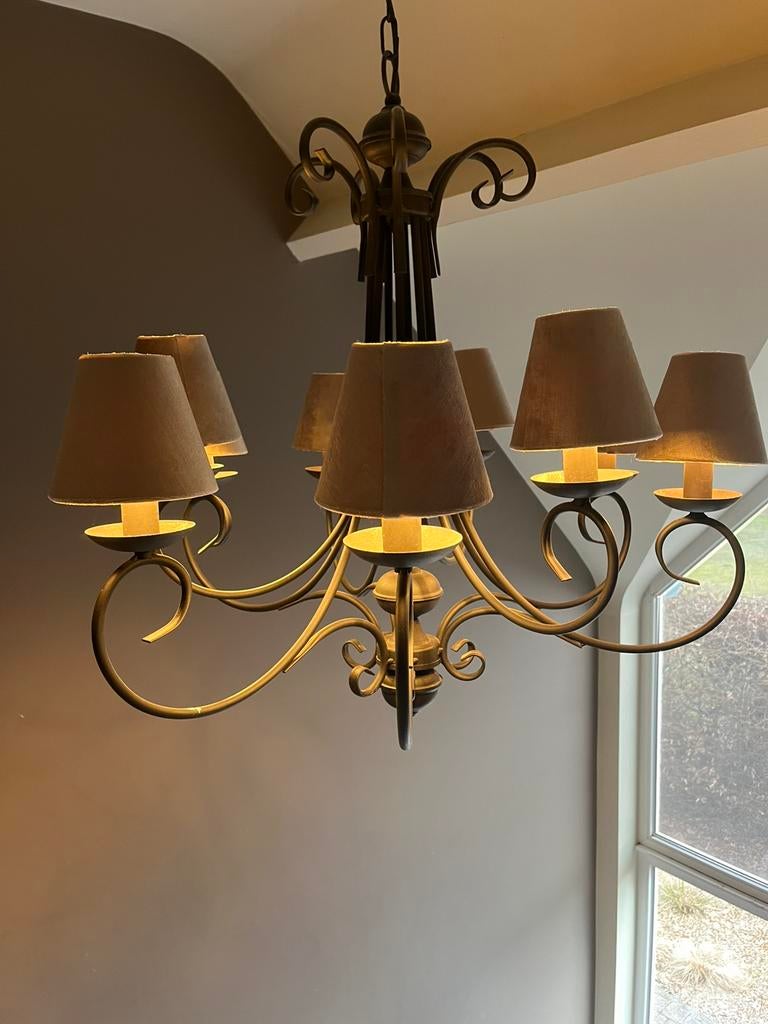 Kroonluchter landelijk 80cm dia, Ophalen, Zo goed als nieuw