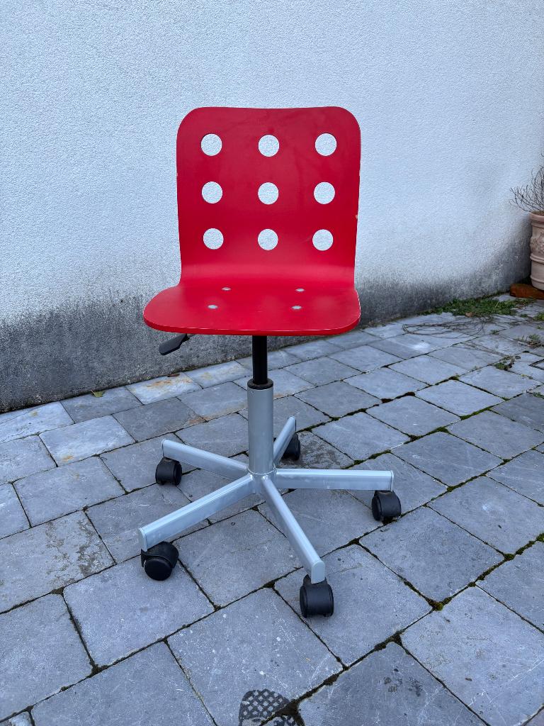 Chaise de bureau enfant Ikea, Enlèvement, Utilisé, Rouge, Chaise de bureau