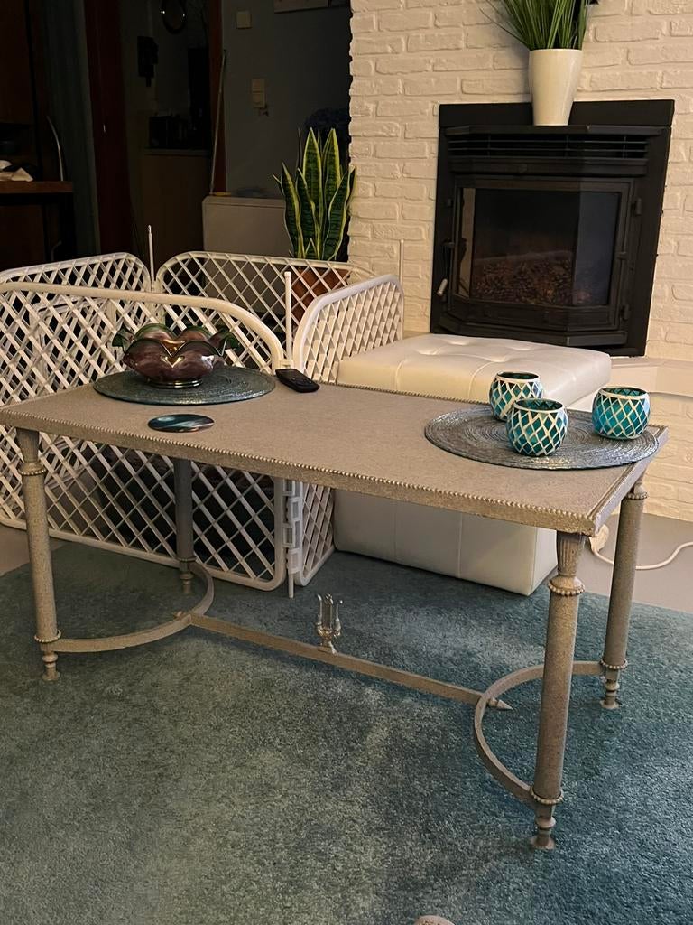 Zilvergrijze mooie Salontafel 1 m X 40, Huis en Inrichting, Ophalen, Gebruikt, 50 tot 100 cm, 50 tot 75 cm