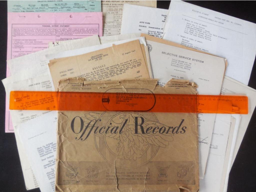 U.S.A. - Official Records - O'Leary William, Platoon Sergean, Verzamelen, Ophalen of Verzenden
