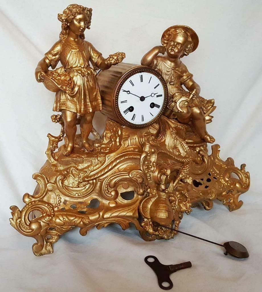 horloge de cheminée française ancienne, Antiquités & Art, Antiquités | Horloges, Enlèvement ou Envoi
