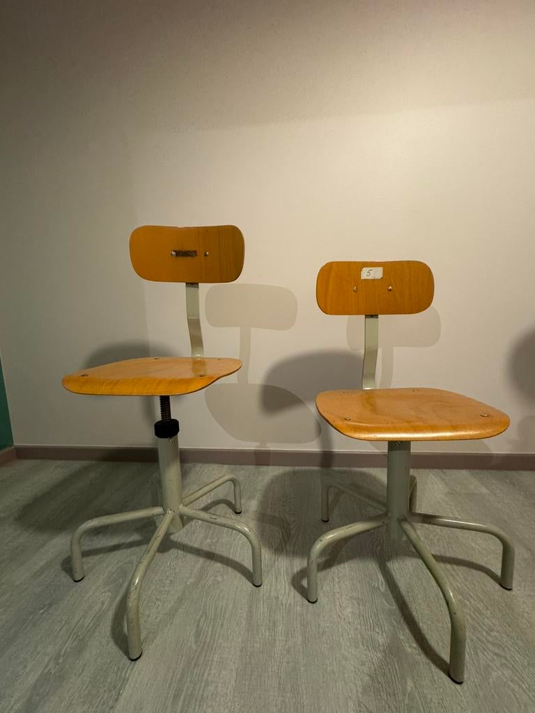 Vintage draaistoelen, Ophalen, Gebruikt, Bureaukruk