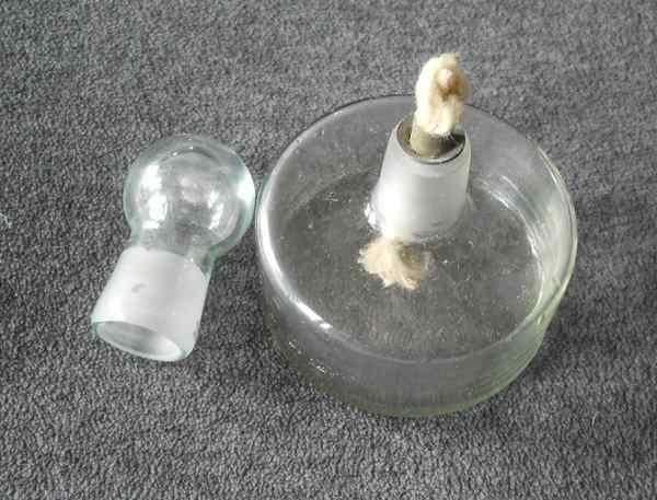 Veilleuse à pétrole en verre, Antiquités & Art, Enlèvement