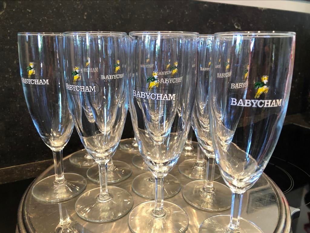 12 BABYCHAM glazen, Enlèvement ou Envoi, Comme neuf, Autres types