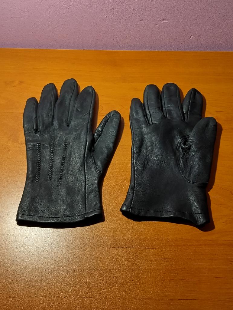 Vintage leren handschoenen maat 7 1/2, Antiek en Kunst, Ophalen, Dames