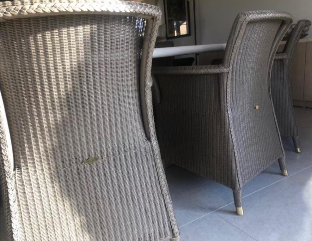 6 Vincent Sheppard dining chairs stoelen als nieuw, Ophalen, Overige kleuren, Riet of Rotan, Vijf, Zes of meer stoelen