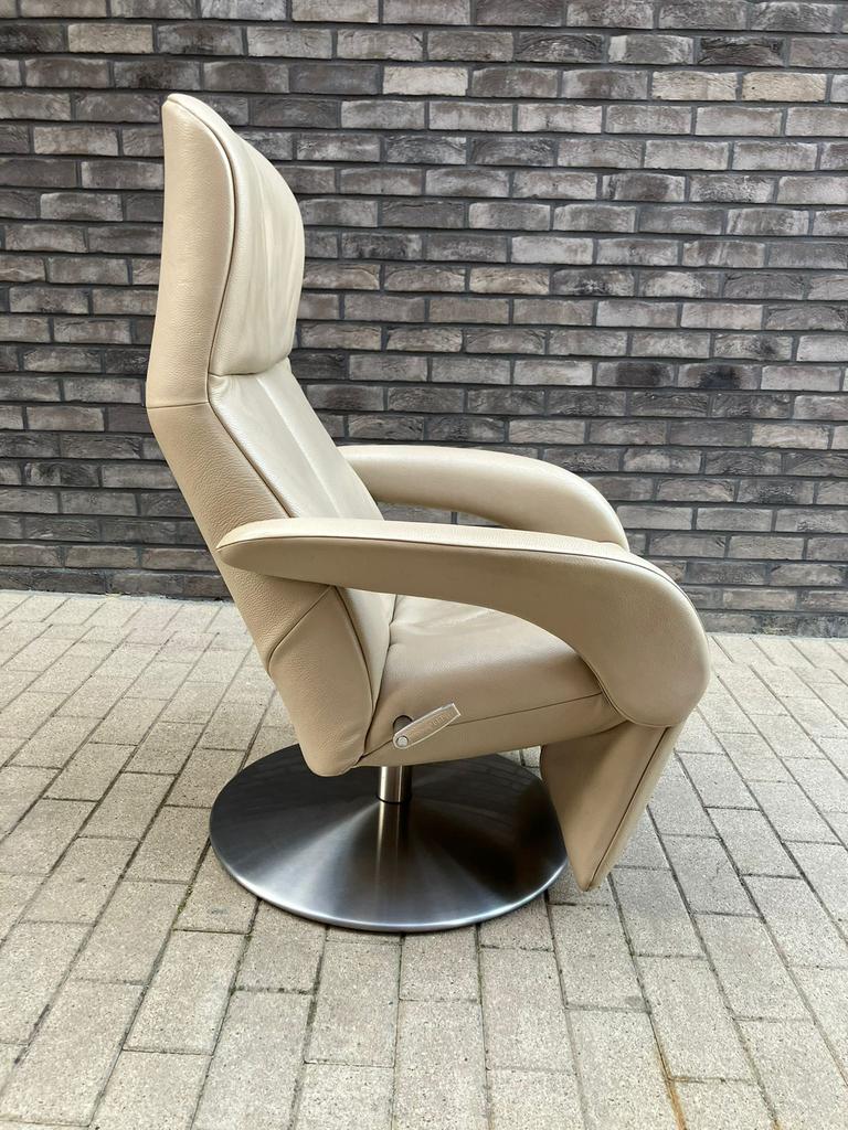 Jori Symphony relax Beige Celia leder Maat Medi, Ophalen of Verzenden, Durlet leolux rolf benz natuzzi hukla himolla stressless xooon