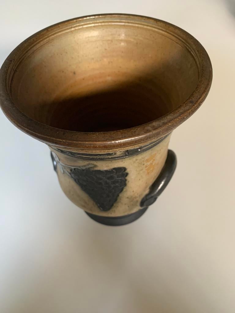 Vase en céramique signé Guerin SA 16 Belgique, Antiquités & Art, Enlèvement ou Envoi