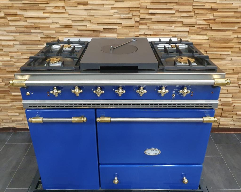 🔥Luxe Lacanche Fornuis 100cm konings blauw & messing 2 oven, Elektronische apparatuur, Fornuizen, 60 cm of meer, Ophalen of Verzenden