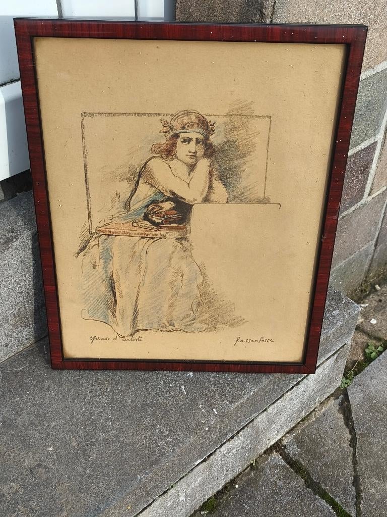 Lithographie épreuve d artiste signe Armand rassenfosse, Antiquités & Art, Enlèvement ou Envoi