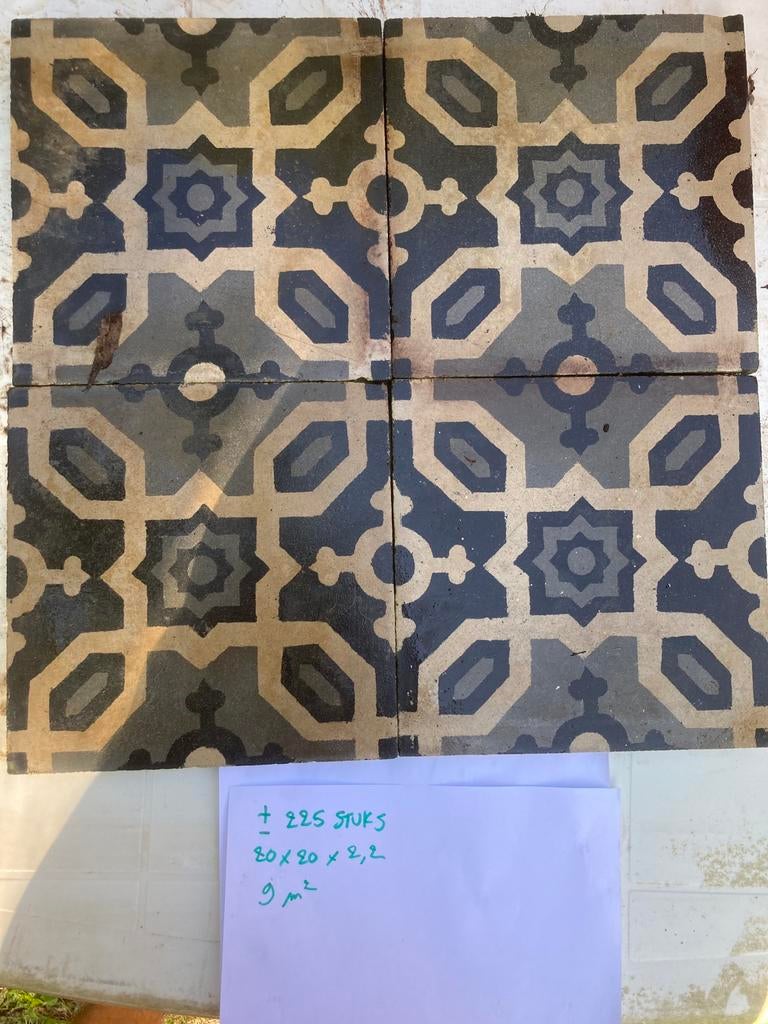 Divers carreaux anciens 20 X 20 DÉJÀ NETTOYÉS, Bricolage & Construction, Dalles & Carrelages, Utilisé, Enlèvement