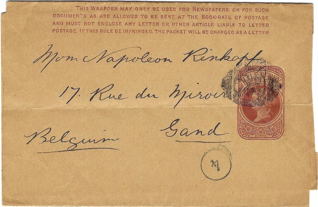 Emballage à journaux Queen Victoria 1/2 Penny, Timbres & Monnaies, Lettres & Enveloppes | Étranger, Enlèvement ou Envoi, Autres types