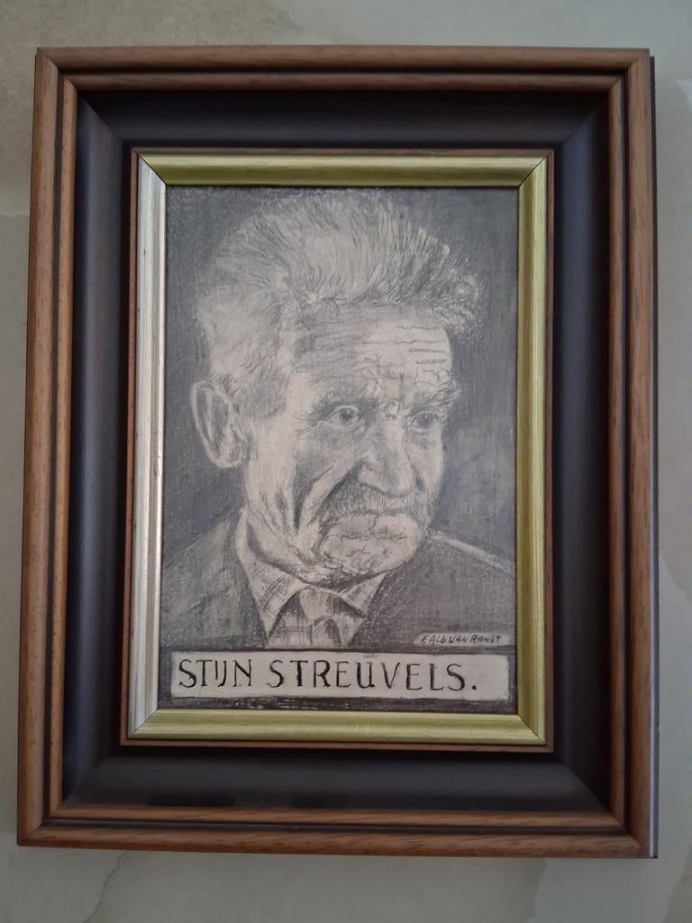 Potlood tekening Stijn Streuvels, Ophalen