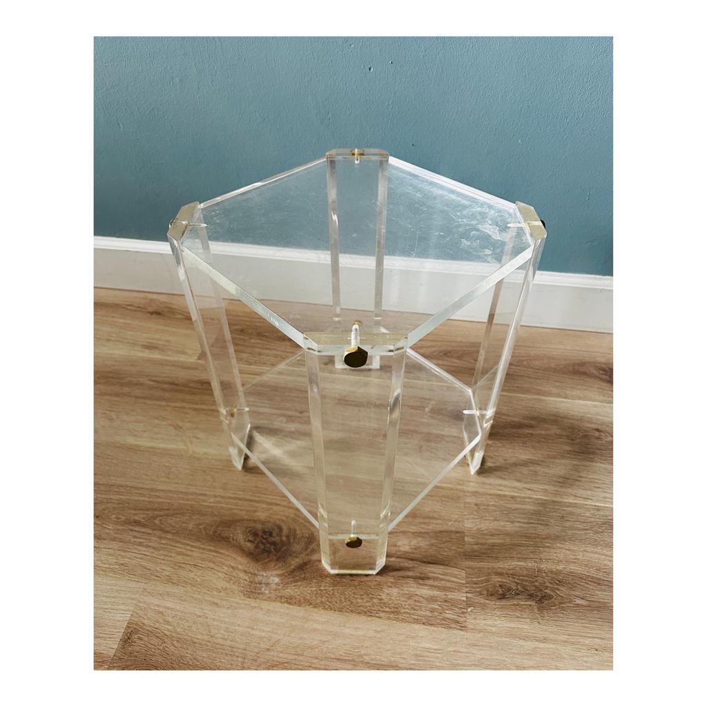 Vintage Space Age Stijl, Acrylic bijzettafeltje., Ophalen, Gebruikt