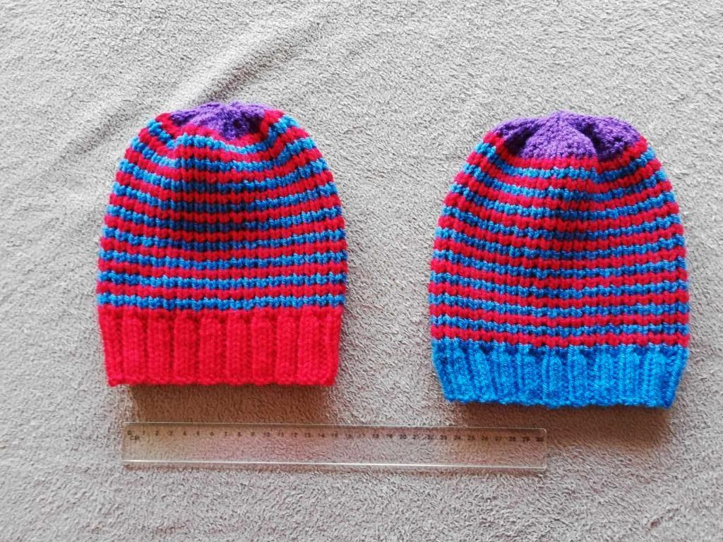 Kindermutsen, rood/blauw gestreept, paars, Ophalen of Verzenden, Nieuw, Jongen of Meisje, Muts