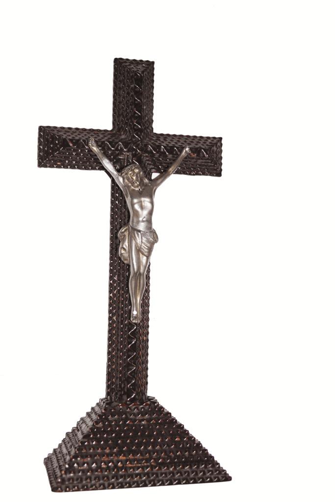 Tramp Art Kruisbeeld, Antiek en Kunst, Ophalen of Verzenden