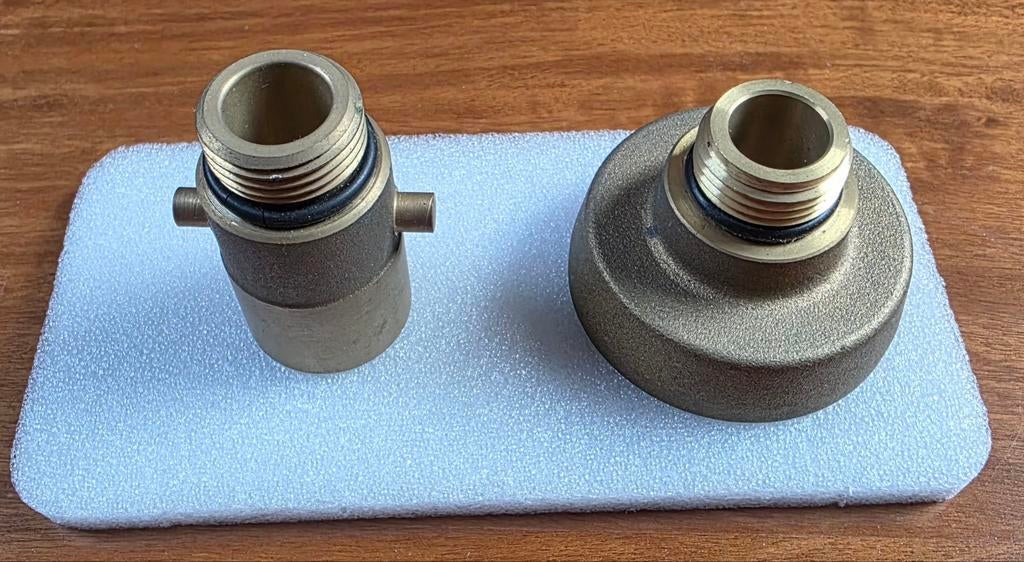 LPG-adapter Frans 22mm+Nederlandse adapter