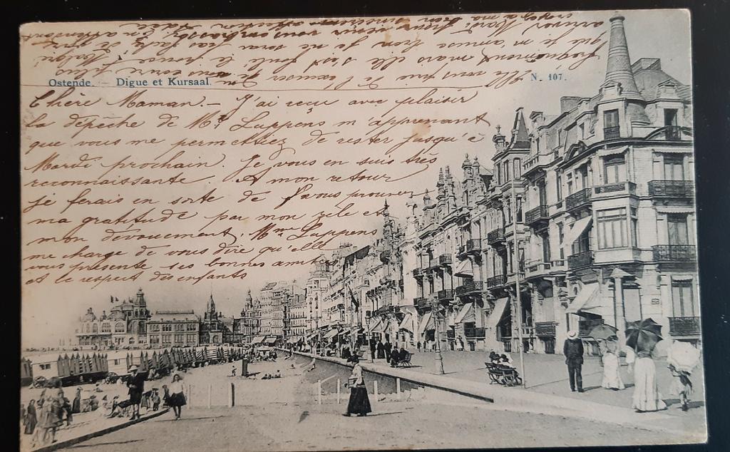 Carte postale OOSTENDE OSTENDE les VILLAS DIGUE 1905 !, Enlèvement ou Envoi