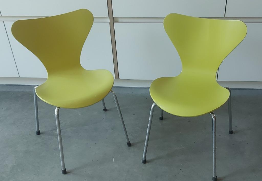Originele Fritz Hansen Series 7 Children’s Chairs, Ophalen, Gebruikt, Overige kleuren, Twee