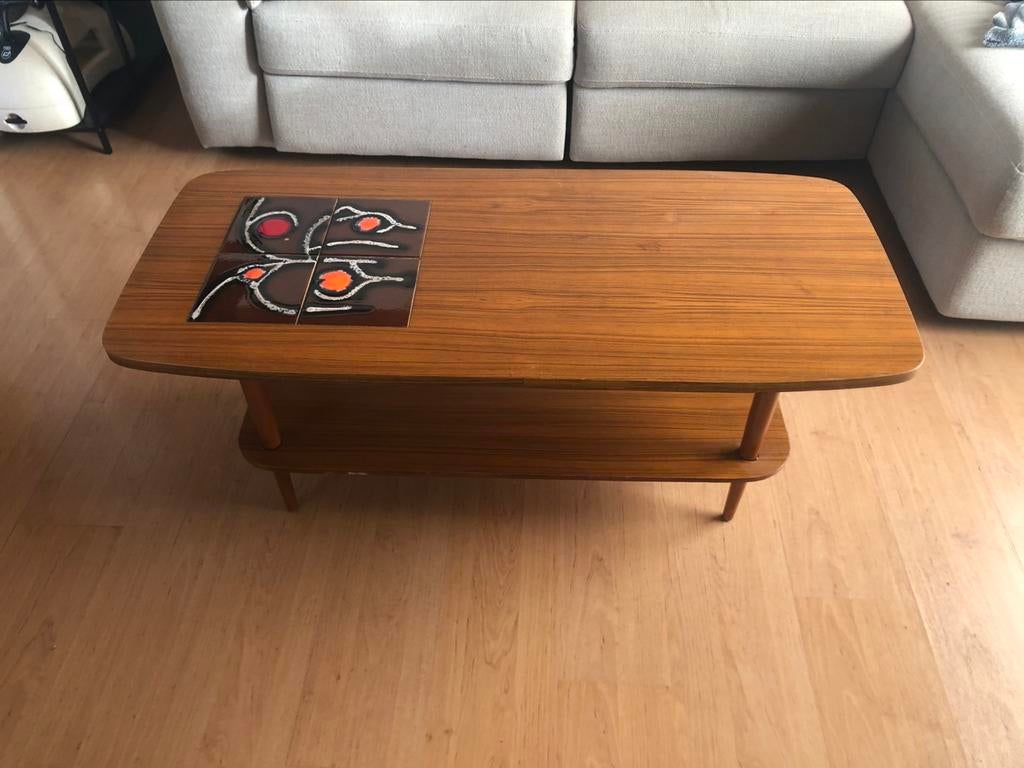 Vintage salontafel, 100 à 150 cm, Enlèvement, Utilisé, 50 à 75 cm