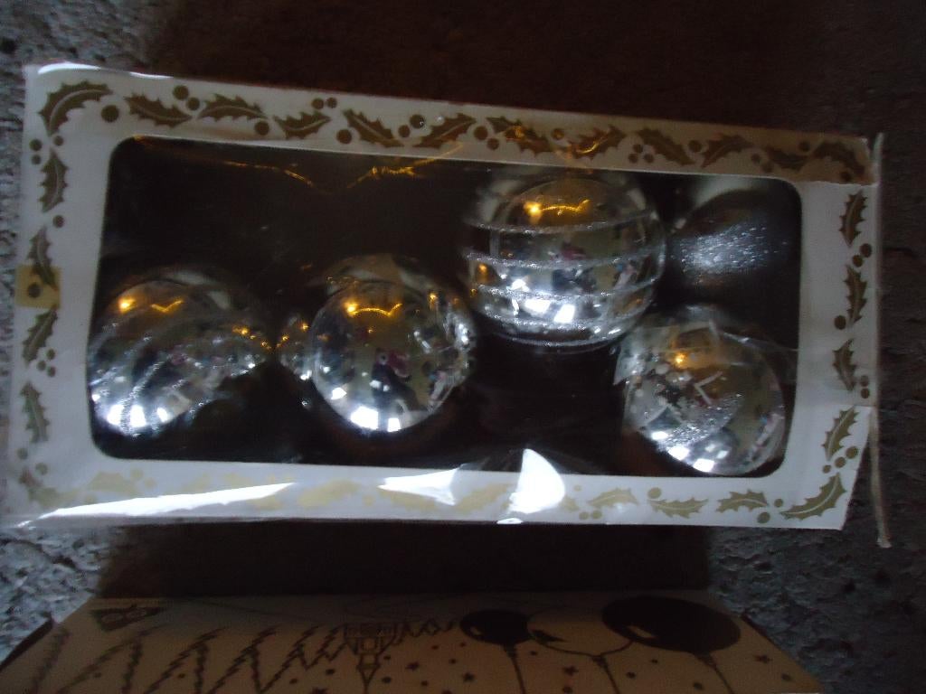 Vintage kerstballen glas Christmas Holland goud zilver Retro, Diversen, Ophalen of Verzenden, Nieuw