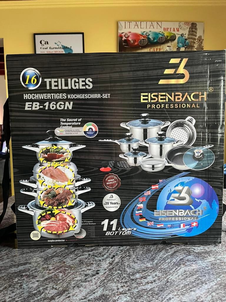 Batterie de cuisine EISENBACH, Enlèvement ou Envoi, Neuf, Inox, Ensemble de casseroles