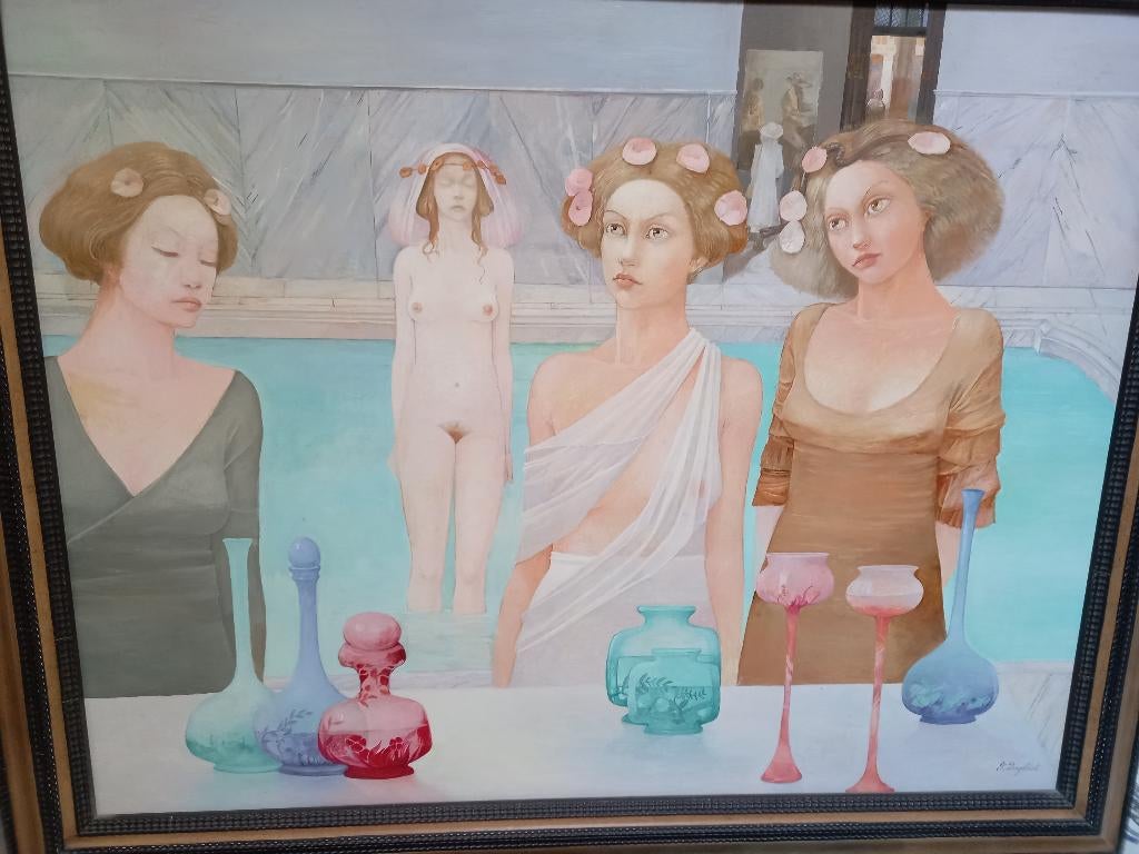 Tableau style Leonor Fini, Enlèvement ou Envoi