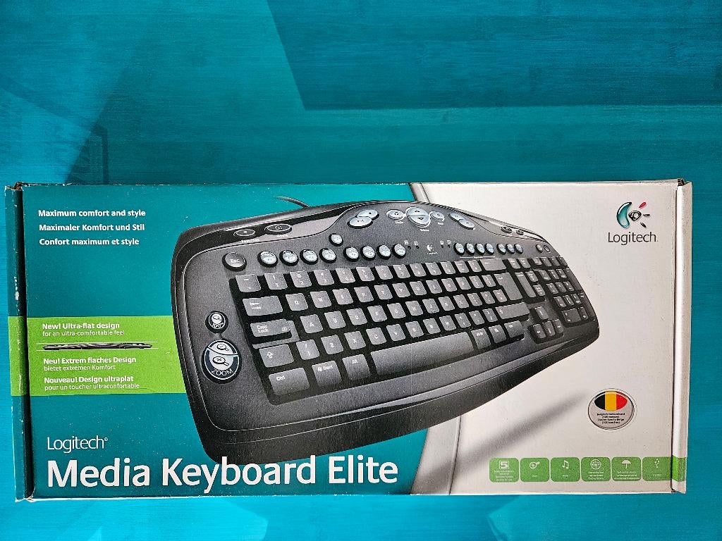 Media Keyboard Elite, Computers en Software, Toetsenborden, Logitech G, Ophalen of Verzenden, Bedraad, Nieuw