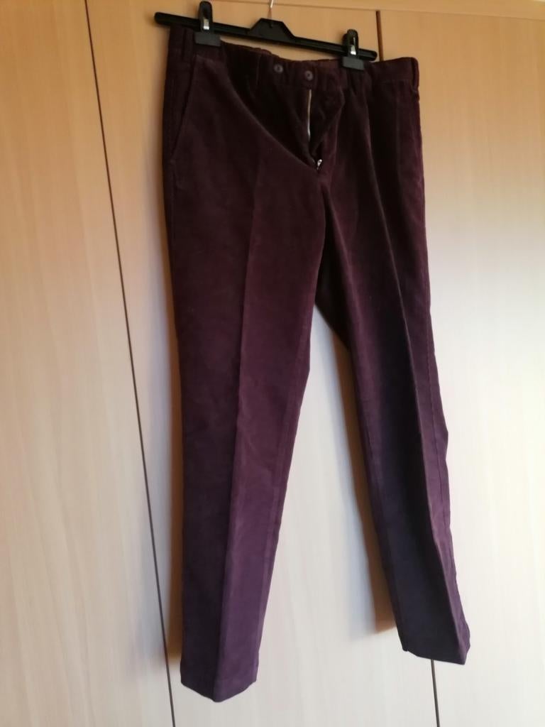 Velours broek bordeaux m40/42, Ophalen