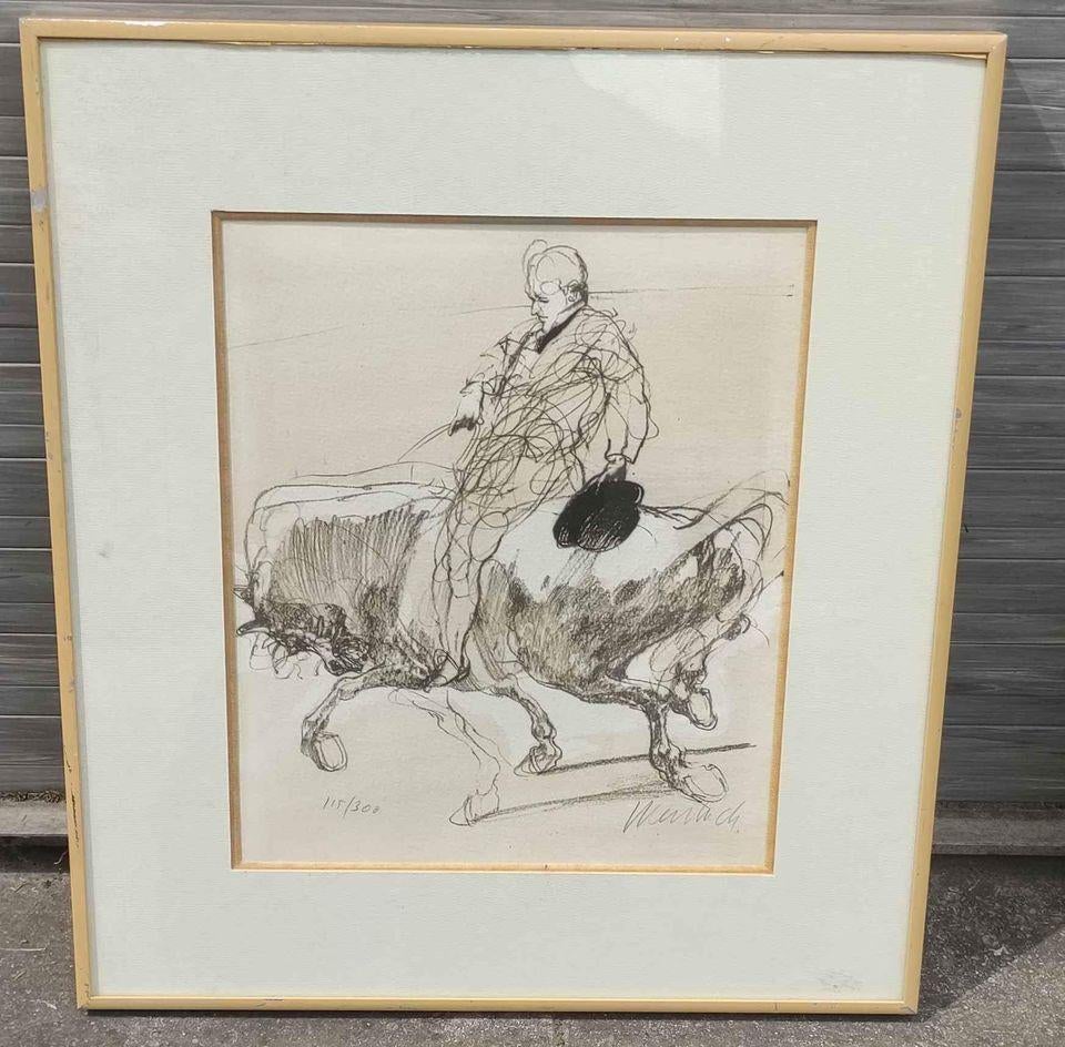 Lithographie signe Claude weisbuch, Antiek en Kunst, Kunst | Litho's en Zeefdrukken, Ophalen of Verzenden