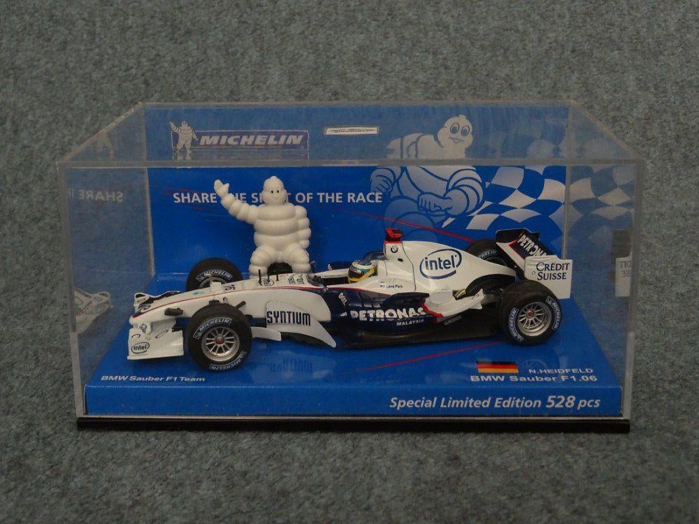F1 BMW Sauber F1.06 Heidfeld zeldzame MICHELIN uitgave OVP, Ophalen of Verzenden, Gebruikt, Auto, MiniChamps