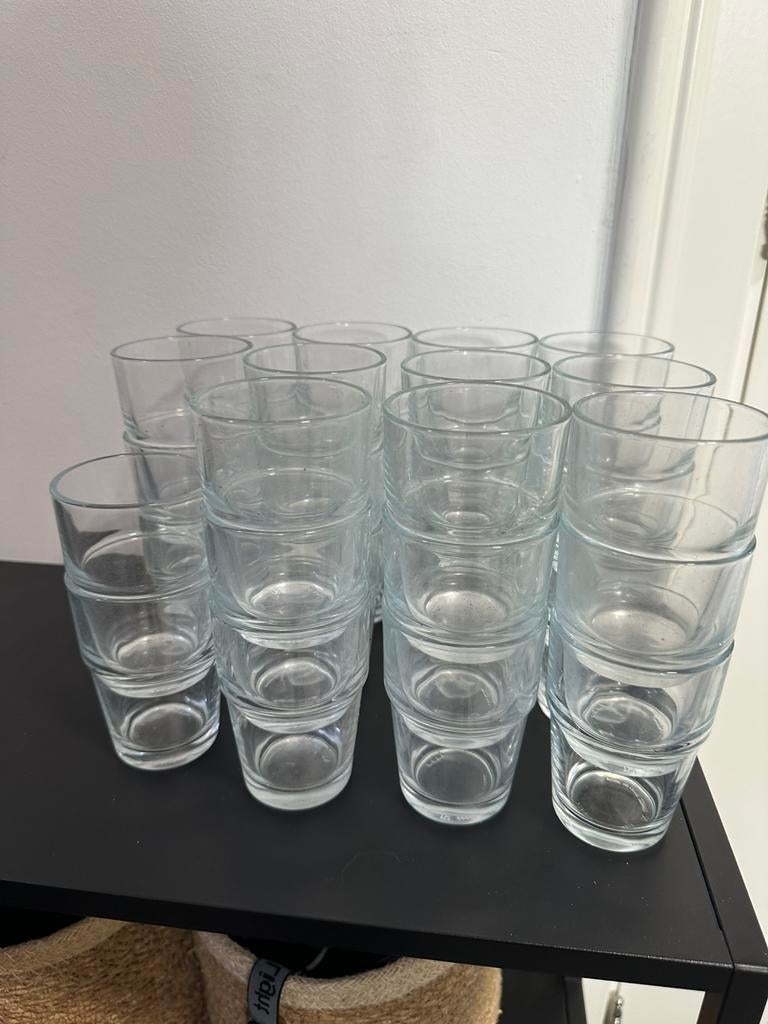 Waterglazen 35st, Verzamelen, Ophalen, Zo goed als nieuw