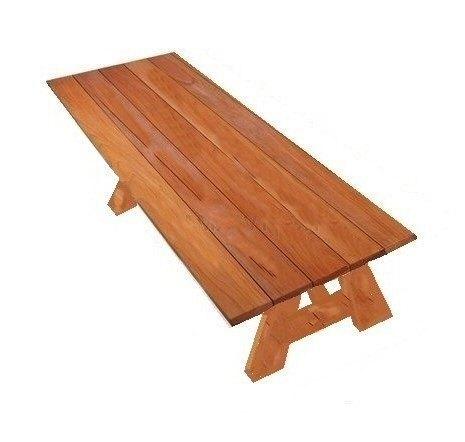 Tuintafels van duurzaam hardhout padoek / padouk op maat., Enlèvement ou Envoi, Neuf, Rectangulaire, Bois